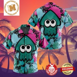 Green Squid Aloha Splatoon Summer 2024 Hawaiian Shirt For Family