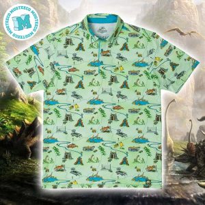Jurassic Park Park Map Summer Polo Shirt