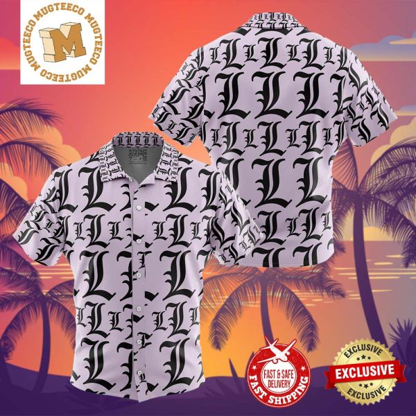 L Symbol Death Note Summer 2024 Hawaiian Shirt For Family