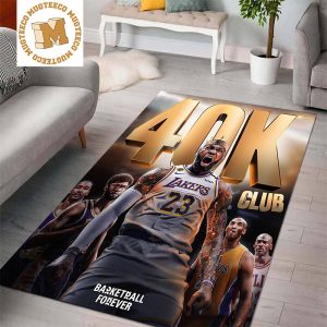 LeBron James Becomes The First Member Of The 40K Club Rug Home Decor