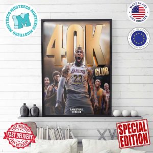 LeBron James Becomes The First Member Of The 40K Club Wall Decor Poster Canvas