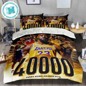 LeBron James Becomes The First Player In NBA History To Reach 40,000 Career Points Bedding Set