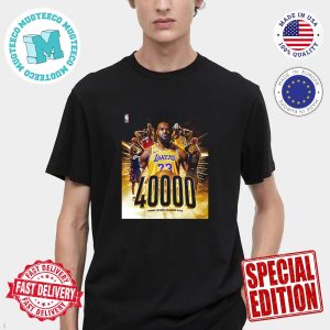 LeBron James Becomes The First Player In NBA History To Reach 40,000 Career Points Classic T-Shirt