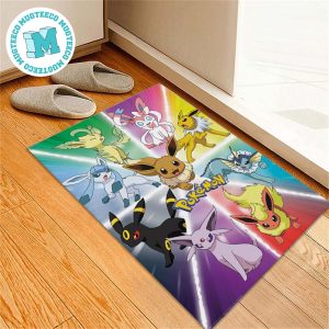 Lovely Eevee Evolve Pokemon For House Decor Doormat