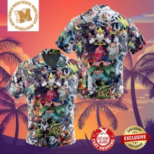 Mega Evolution Pokemon Summer 2024 Hawaiian Shirt For Family