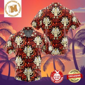 Meowth Pokemon Summer 2024 Hawaiian Shirt For Family