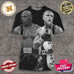 Mike Tyson Vs Jake Paul Face Off Boxing Ring On July 20 At AT T Stadium Netflix Live Stream Poster All Over Print T Shirt