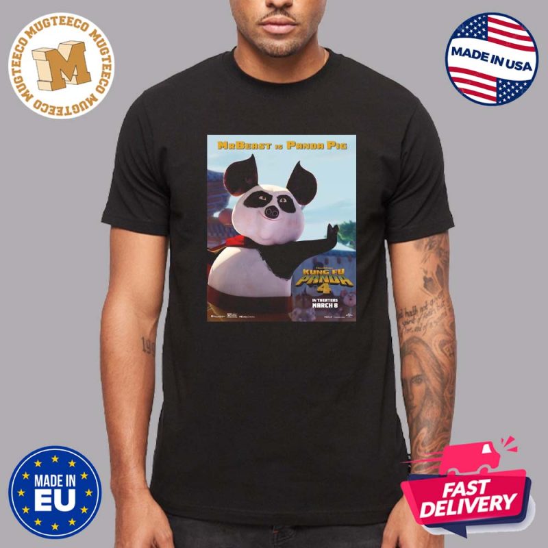 Mr Beast In Panda Pig Kung Fu Panda 4 Unisex T Shirt - Mugteeco