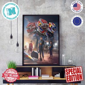 New Poster For Max Verstappen Sergio P?rez And Charles Leclerc Saudi Arabian GP Poster Canvas For Home Decorations