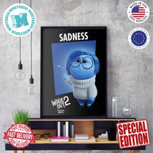 Official First Individual Poster Character Sadness For Inside Out 2 Releasing In Theaters On June 14 Poster Canvas
