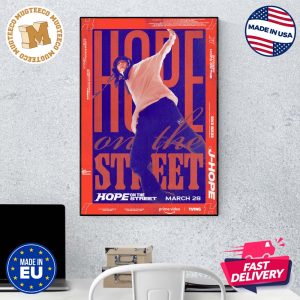 Official Hope On The Street J Hope Home Decor Poster Canvas