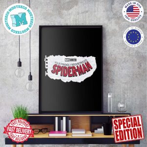 Official Logo For Your Friendly Neighborhood Spider-Man Releasing On Disney Later This Year Poster Canvas For Home Decorations