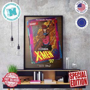 Official Poster For Marvel Animation X-Men 97 Card Gambit New Episodes New Era March 20th Poster Canvas For Home Decorations