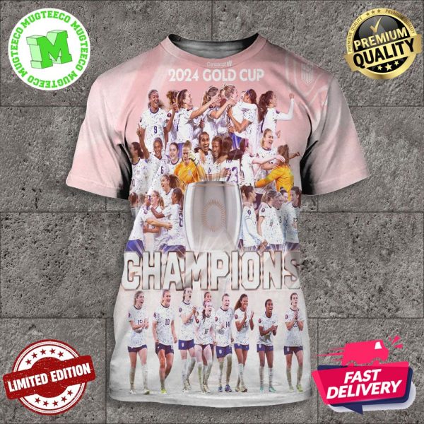 Official US Woman National Soccer Team Concacaf W Gold Cup Champions 2024 All Over Print Shirt
