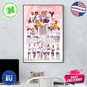 Official US Women National Soccer Team Concacaf W Gold Cup Champions 2024 Home Decor Poster Canvas