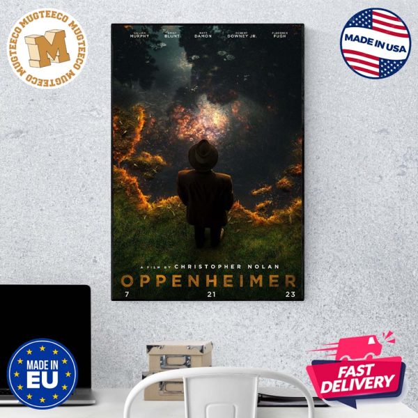 Oppenheimer A Film By Christopher Nolan Oscars Home Decor Poster Canvas