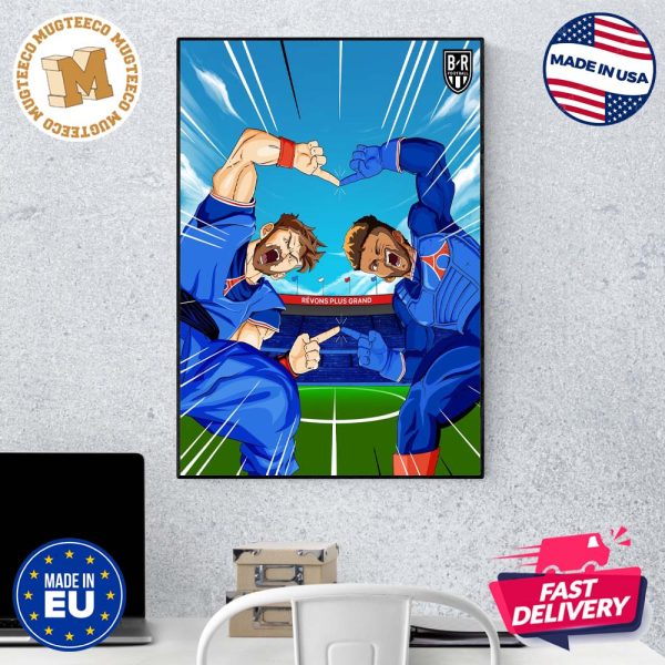 Paris Saint Germain Lionel Messi Neymar Jr Inspirated By Goku And Vegeta In Dragon Ball Of Akira Toriyama Home Decor Poster Canvas