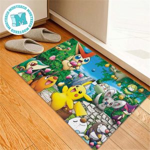 Pikachu And Victini Adorable Pokemon Cute For Home Decor Doormat