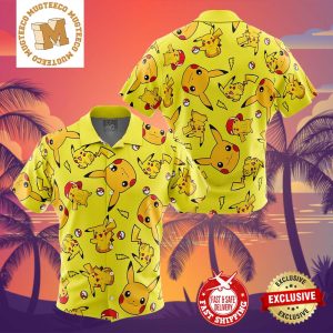 Pikachu Pattern Pokemon Summer 2024 Hawaiian Shirt For Family