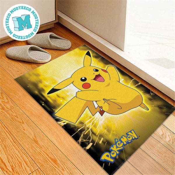 Pikachu Pokemon Cute For Home Decor Doormat