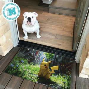 Pokemon Pikachu Amiable Forest In Background For Home Decor Doormat
