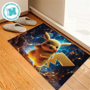 Pokemon Pikachu Cute Anime Style Gift For Fan Pokemon Doormat