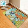 Pokemon Pikachu Sitting In The Rain Forest Background Gift For Pokemon Fan Doormat