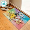 Pokemon Team Eevee Evolution For House Decor Doormat