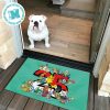 Satoshi And Pikachu Thunder Background With Big Logo Pokemon For House Decor Doormat