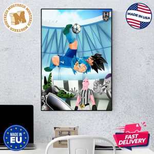 Real Madrid Goku Vs Juventus Cell Frieza Majin Buu Inspired By Akira Toriyama Home Decor Poster Canvas