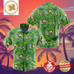 Rick And Morty Trippy Cosmic Rick Summer 2024 Hawaiian Shirt For Family