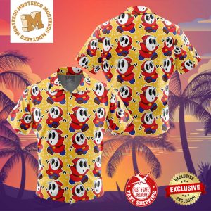 Shy Guy Super Mario Bros Summer 2024 Hawaiian Shirt For Family
