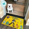 Satoshi Pikachu Charmander And Bulbasaur With Pokeball In Logo Pokemon For House Decor Doormat