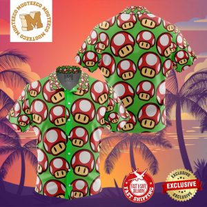 Super Mushroom Super Mario Summer 2024 Hawaiian Shirt For Family
