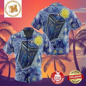 Tardis Starry Night Doctor Who Summer 2024 Hawaiian Shirt For Family