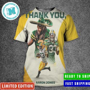 Thank You Aaron Jones 33 Has Contributed Green Bay Packers All Over Print Shirt
