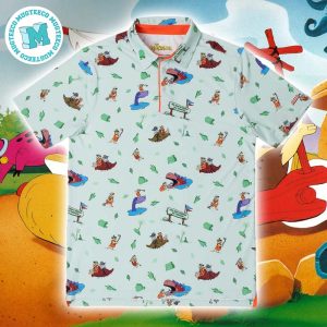The Flintstones Loyal Order Of Dinosaurs Tourney Summer Polo Shirt
