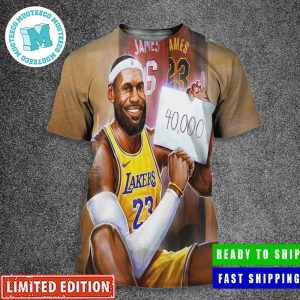 The King Lebron James Reaches 40k Career Points All Over Print Shirt