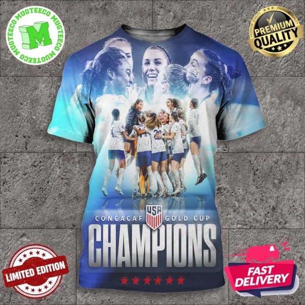 The USWNT Beats Brazil And Wins The First Ever Concacaf W Gold Cup All Over Print Shirt