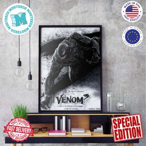 Tom Hardy Eddie Brock Return In Venom 3 The Last Dance 2024 Poster Canvas Home Decorations