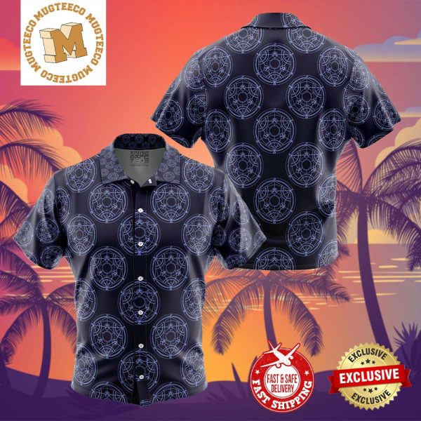 Transmutation Circle Full Metal Alchemist Summer 2024 Hawaiian Shirt For Family
