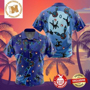 Umbreon Shiny Pattern Pokemon Summer 2024 Hawaiian Shirt For Family