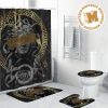 Versace Big Logo With Golden Baroque Pattern Bathroom Accessories Set