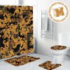 Versace Golden Baroque Pattern Bathroom Accessories Set