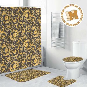 Versace Golden Baroque Pattern Bathroom Accessories Set