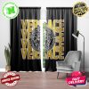 Versace Yellow And Grey Signature Logo In Dusk Background Window Curtain