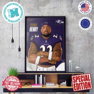 Welcome Derrick Henry To Baltimore Ravens Poster Canvas For Home Decorations