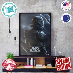Wolffe Features New Character Poster For The Bad Batch Season 3 Poster Canvas For Home Decorations