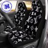 Luxury Louis Vuitton Black And White Hand Draw Signature Monogram Pattern Car Seat Cover
