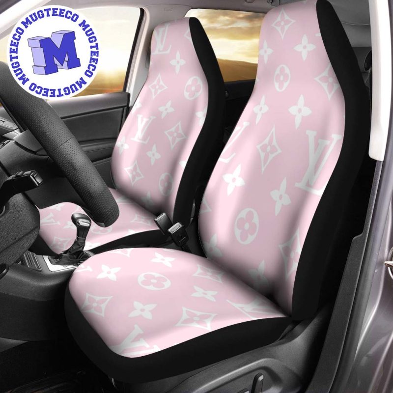 Luxury Louis Vuitton Pink Colors Logo Signature Monogram Pattern Car